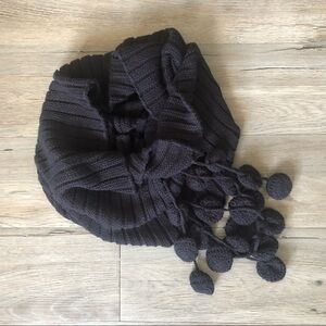 🔥SALE - 4/$20. Knit Infinity Scarf with Knit Tassle